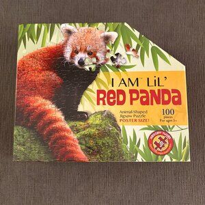 Madd Capp I Am Lil' Red Panda Shaped 100pc Jigsaw Puzzle Unique Puzzle
